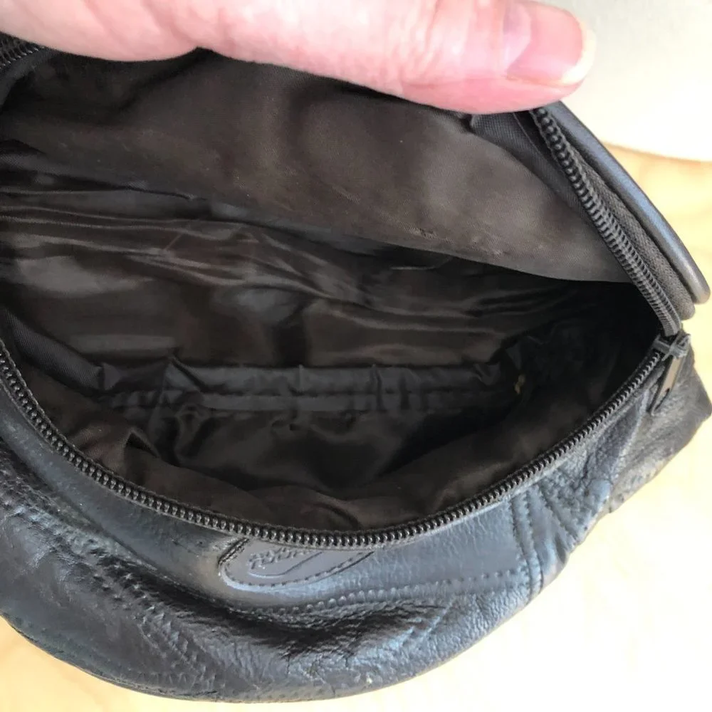 Vintage Y2K AMERICAN TOURISTER Patchwork Leather Fanny Pack